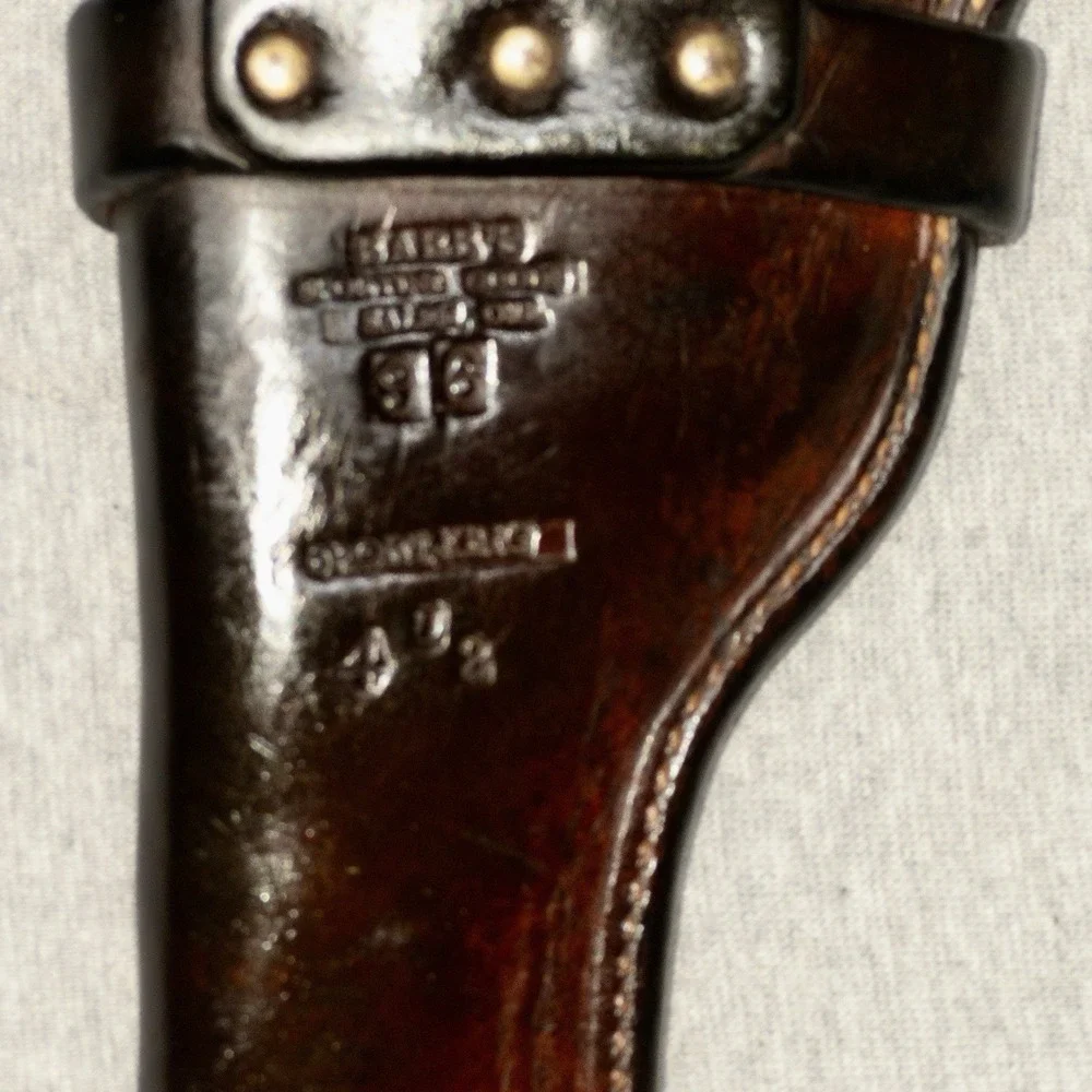 Vtg Sport King 4.5 Leather Holster Barbs Sporting Goods Oregon Snap‎ Front